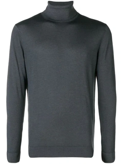 Altea Fine Knit Turtleneck Sweater - Grey