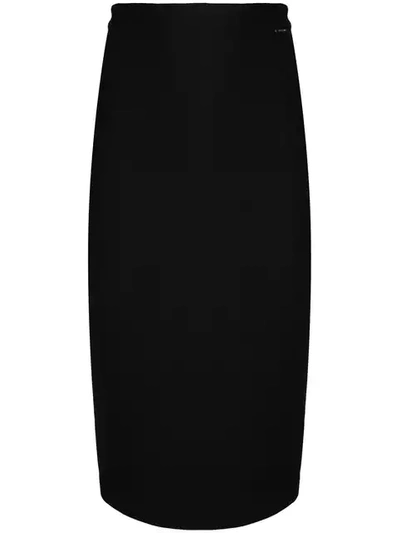Styland Midi Pencil Skirt In Black