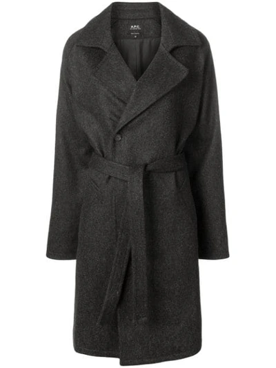 Apc A.p.c. Double Breasted Coat - Grey