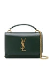 Saint Laurent Sunset Bag In Green