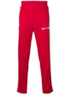 Palm Angels Side Stripe Trousers In Red