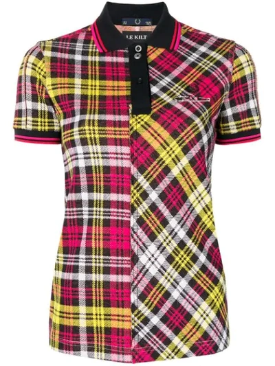 Le Kilt Tartan Polo Shirt - Pink