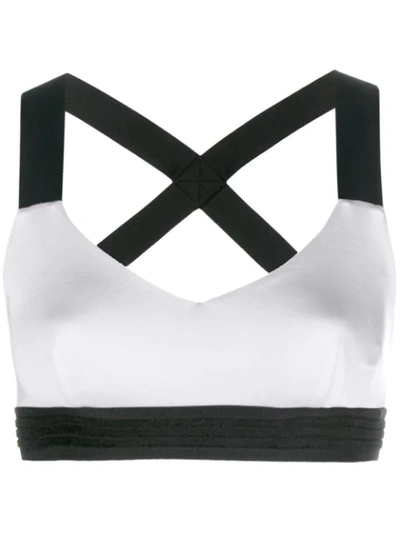 No Ka'oi Colour Block Cropped Top In Grey