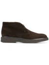 Tod's Flat Lace-up Boots In Brown