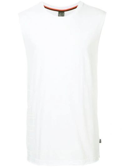 P.e Nation Changeover Sleeveless Cotton Tank Top In White
