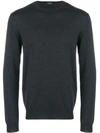 Zanone Knitted Jumper In Grey