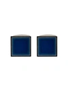 Hugo Boss Enamelled Cufflinks In Metallic