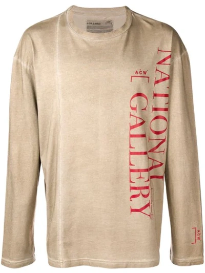 A-cold-wall* National Gallery Longsleeved Jumper In Marrone