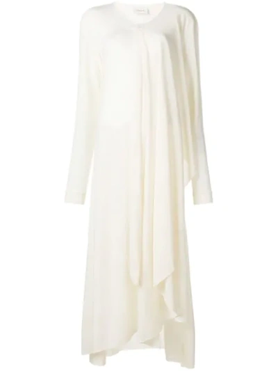 Lemaire Asymmetric Knit Dress - White