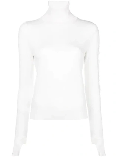 Barrie Sweet Eighteen Cashmere Turtleneck Pullover In White