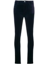 J Brand Velvet Skinny Trousers In Blue