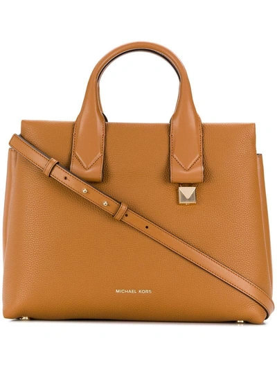 Michael Michael Kors Leather Tote Bag In Nude & Neutrals