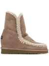 Mou Eskimo Wedge Boots In Grey