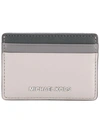 Michael Michael Kors Colour Block Cardholder In Grey