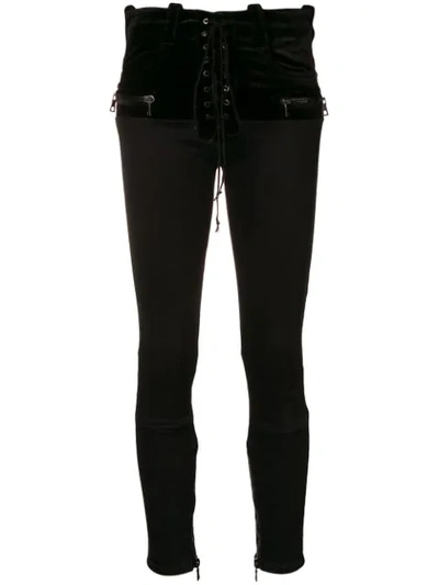 Ben Taverniti Unravel Project Front Fastened Skinny Jeans In Black
