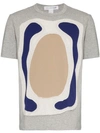 Comme Des Garçons Homme Deux Cut Out Panel Cotton Tshirt In Grey