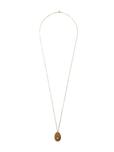 Cvc Stones Crystal Embellished Pendant Necklace In Tan