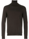 Zanone Roll Neck Jumper - Brown