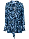 Chloé Geometric Print Blouse In Blue