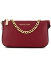Michael Michael Kors Jet Set Chain Clutch In Red
