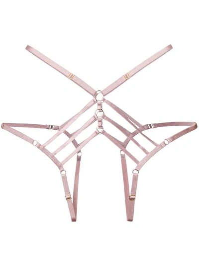 Bordelle Strappy Harness In Rose