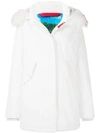 Freedomday Feather Down Hooded Coat In White