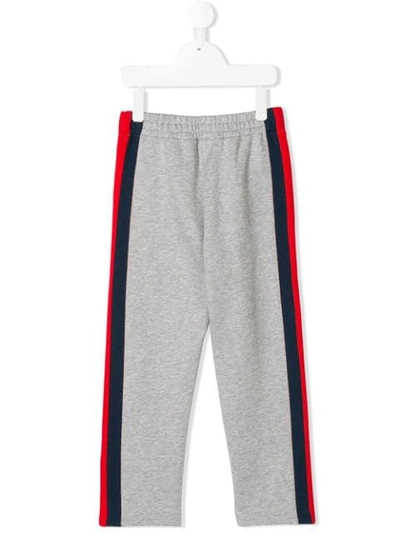 Gucci Kids' Web-trim Jogger Pants In Grey