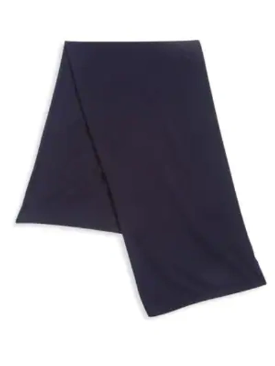 Saks Fifth Avenue Collection Solid Cashmere Scarf In Navy