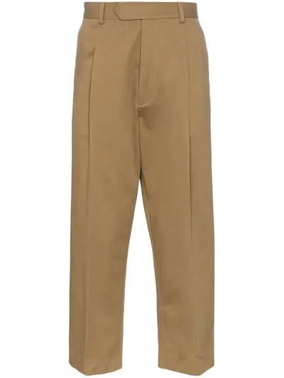 Haider Ackermann Cropped Trousers In Brown