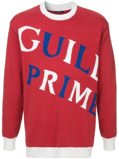 Guild Prime Brand Print Jumper In Red