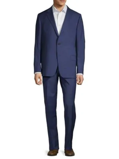 Hickey Freeman Classic Fit Milburn Iim Series Wool Plaid Suit In Blue