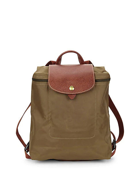 khaki longchamp backpack