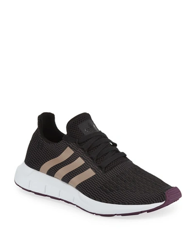 Adidas Originals Women's Swift Run Lace Up Athletic Sneakers In Core Black/ash Pearl/white