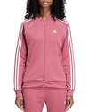 Adidas Originals Sst Striped Jersey Track Jacket In Pink