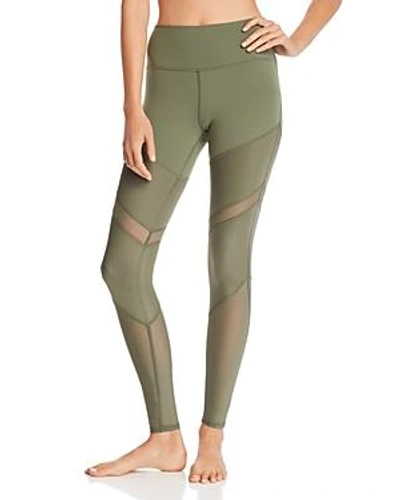 Alo Yoga Sheila High-waist Mesh-inset Leggings In Jungle