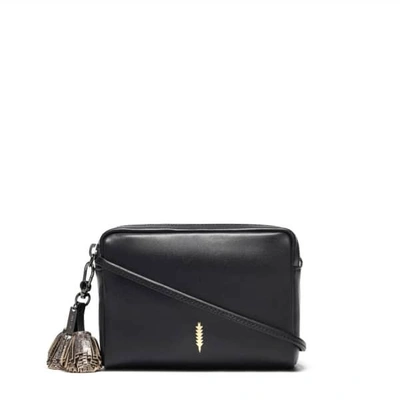 Thacker New York Pompom Bag In Black & Gunmetal