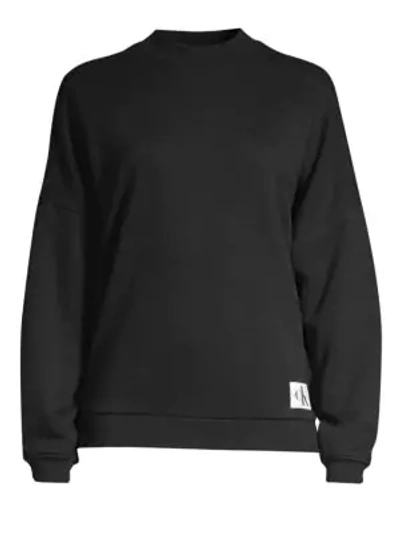 Calvin Klein Long Sleeve Sweatshirt In Black