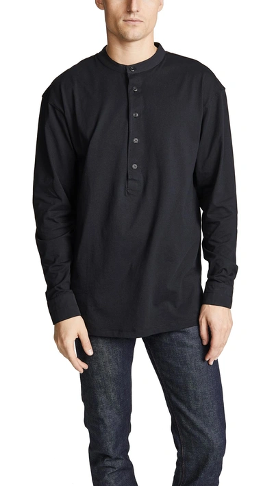 Lemaire Jersey Shirt In Black