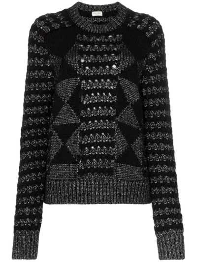 Saint Laurent Mohair And Wool-blend Sweater In Black