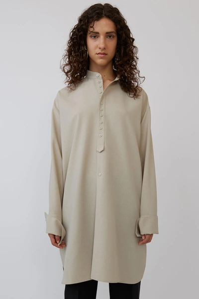 ACNE STUDIOS Menswear-inspired shirt almond beige 
