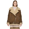 Acne Studios Shearling Jacket Brown/white