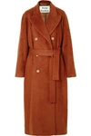 Acne Studios Wool Blend Coat Rust Orange In Brick