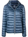 Save The Duck Zipped Padded Jacket In Blue
