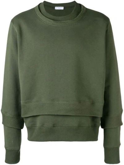 Ih Nom Uh Nit Layered Sweatshirt In Green