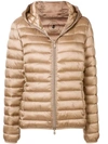 Save The Duck Zipped Padded Jacket In Neutrals