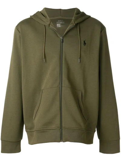 Polo Ralph Lauren Zip-up Logo Hoodie In Green