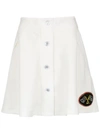 Andrea Bogosian Embroidered Skirt In White
