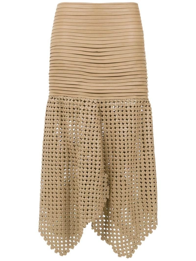 Clé 'knots' Midi Skirt In Brown