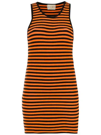 Andrea Bogosian Slim Fit Striped Dress In Black