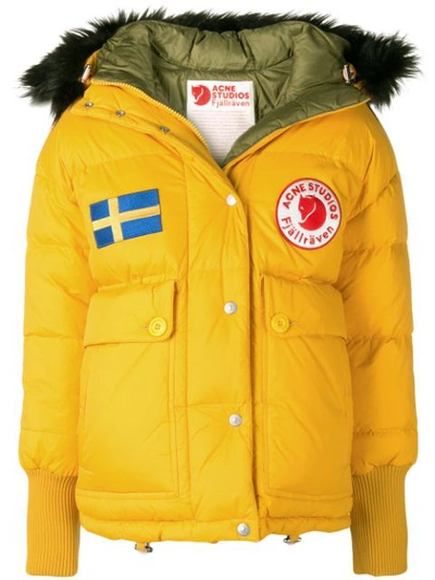 Acne Studios X Fjällräven Reversible Down Jacket In Yellow